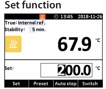 MTC-650A SET Menu