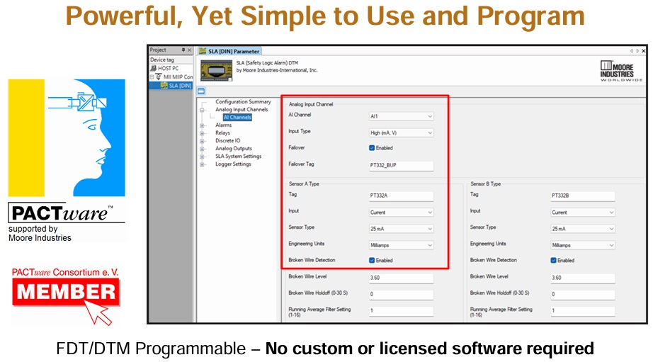 SLA - PACTware configuration