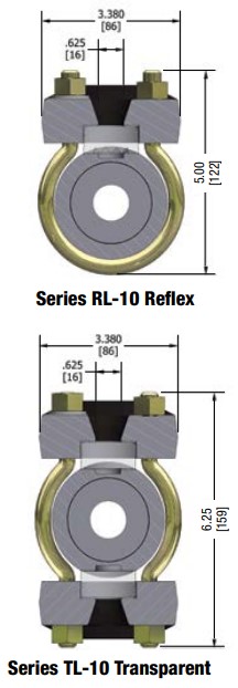 L10 Large Chamber Sight Glass Gage 